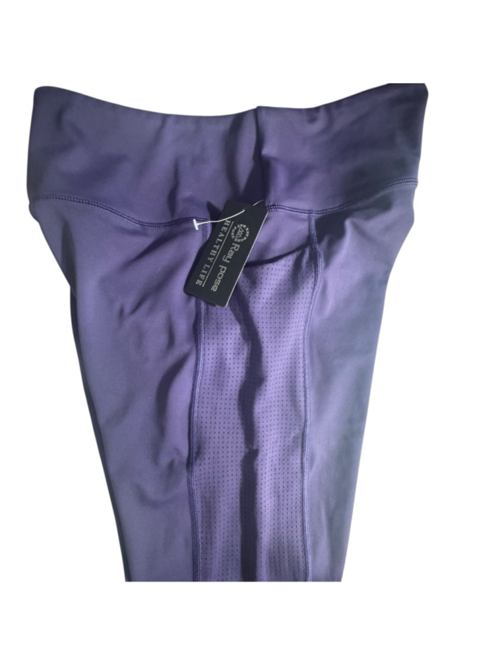 Size L Raypose Dark Purple Active Gym Workout Full Length Leggings - Picture 4 of 9
